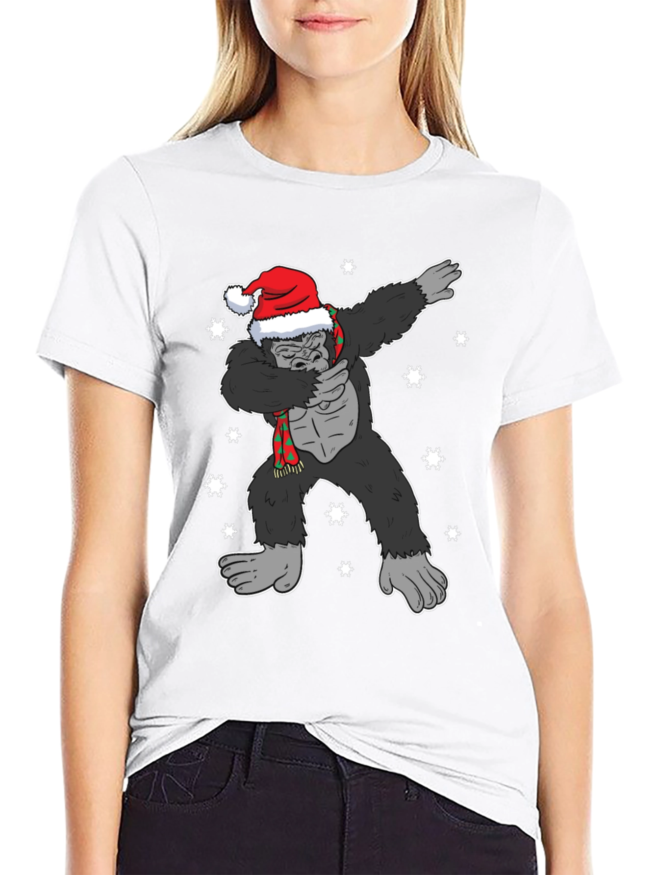 Dabbing Santa Gorilla Christmas T-Shirt