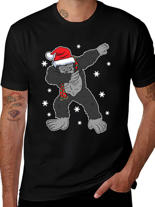 Dabbing Santa Gorilla Christmas T-Shirt