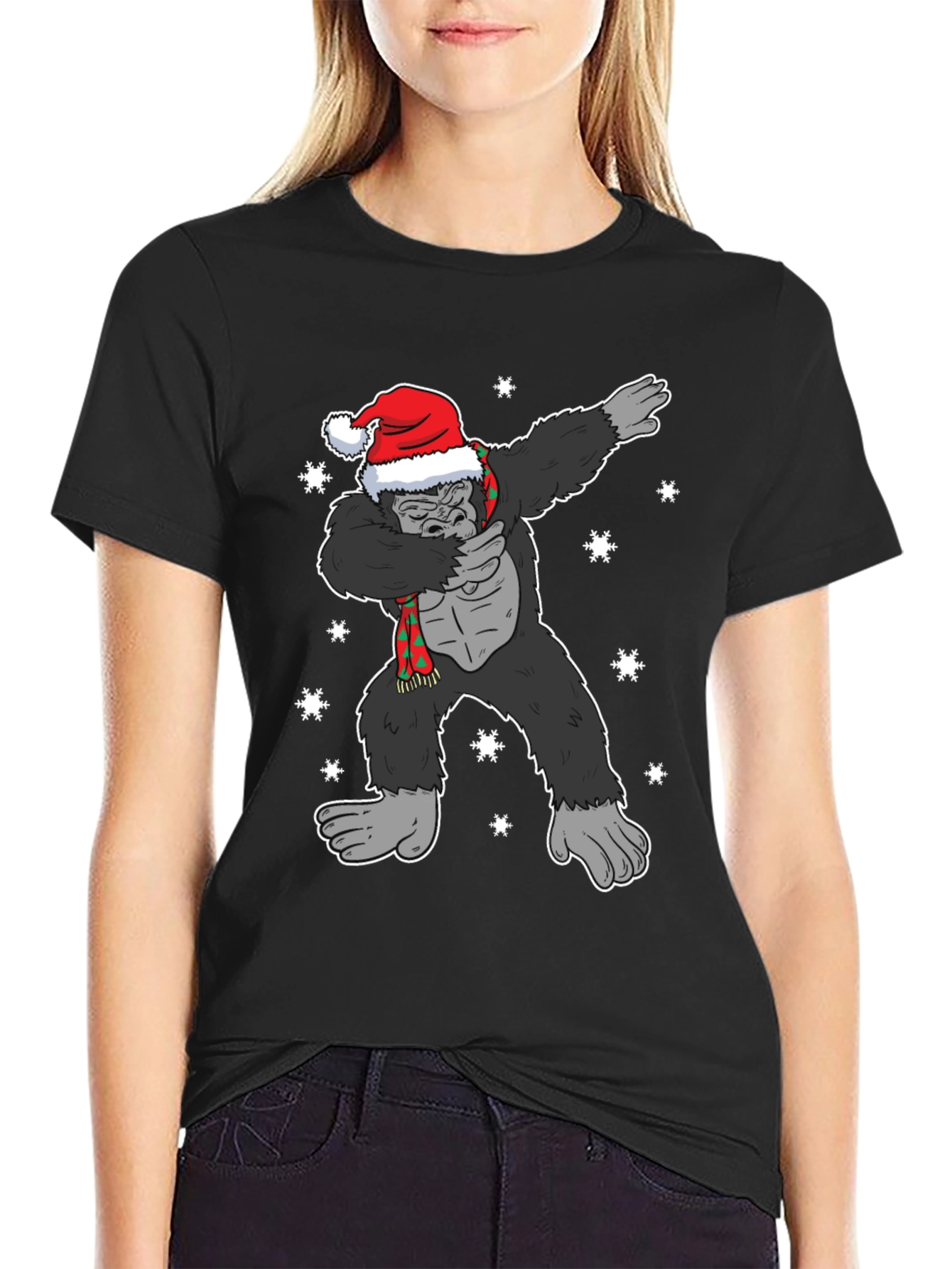 Dabbing Santa Gorilla Christmas T-Shirt