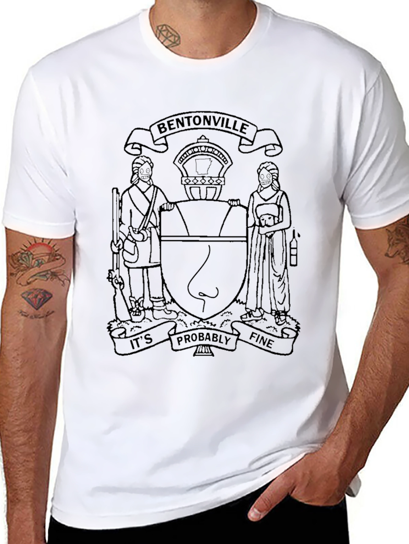 Bentonville Its Probably Fine Black T-Shirt