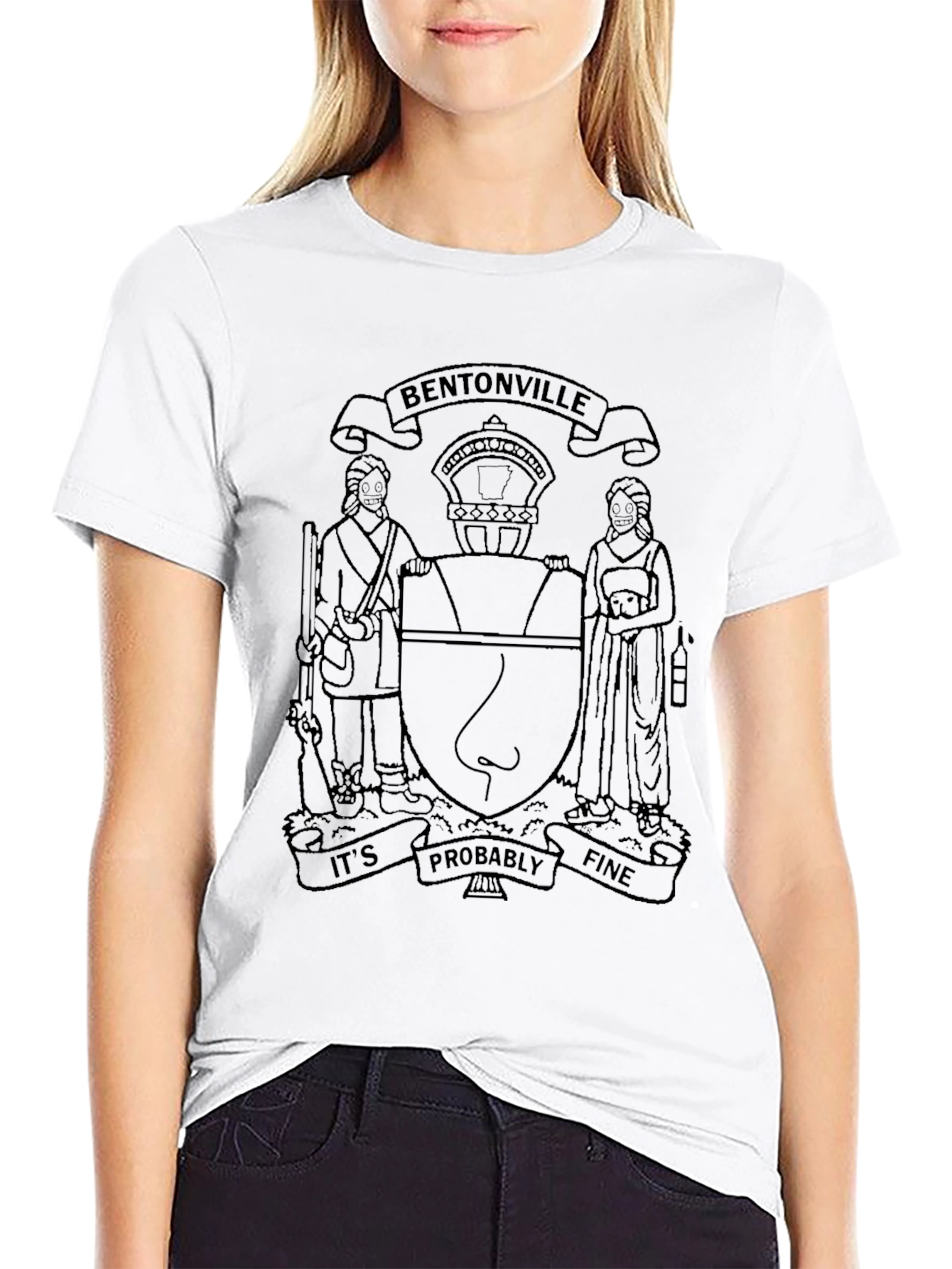 Bentonville Its Probably Fine Black T-Shirt