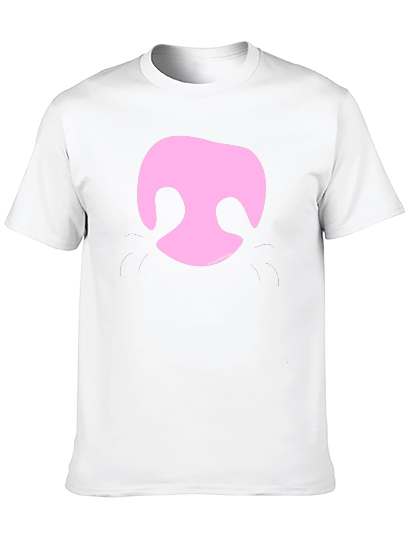 Pink Pig Snout Black T-Shirt