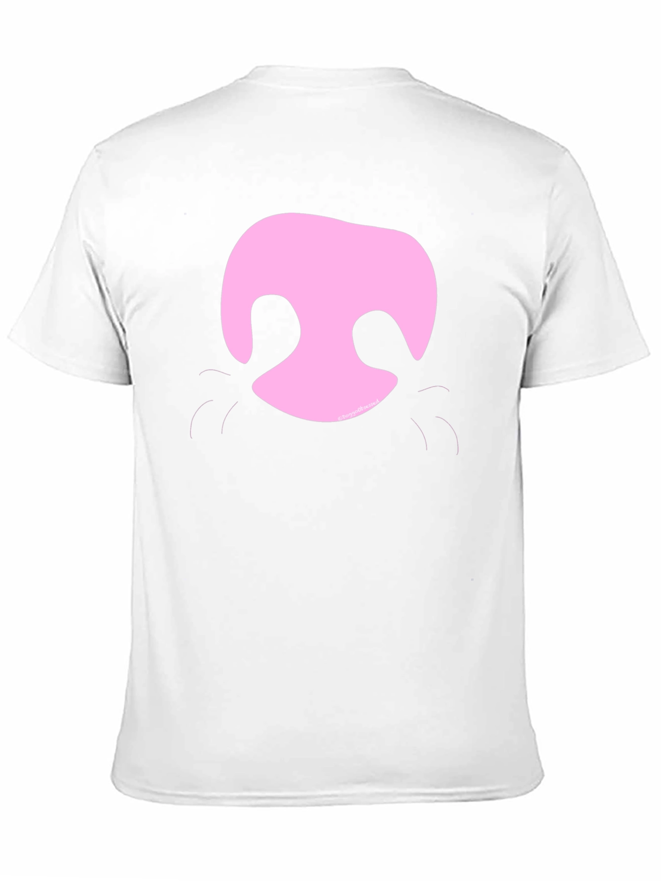 Pink Pig Snout Black T-Shirt