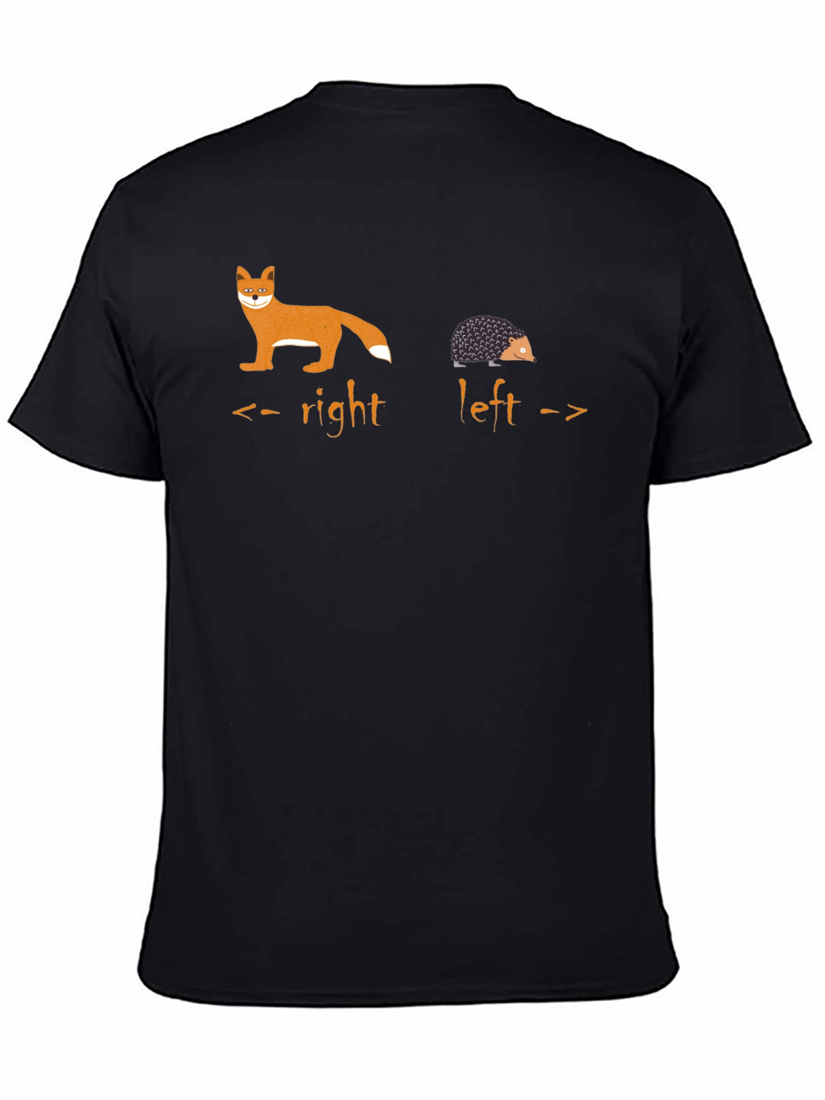 Fox Hedgehog Directional Graphic T-Shirt