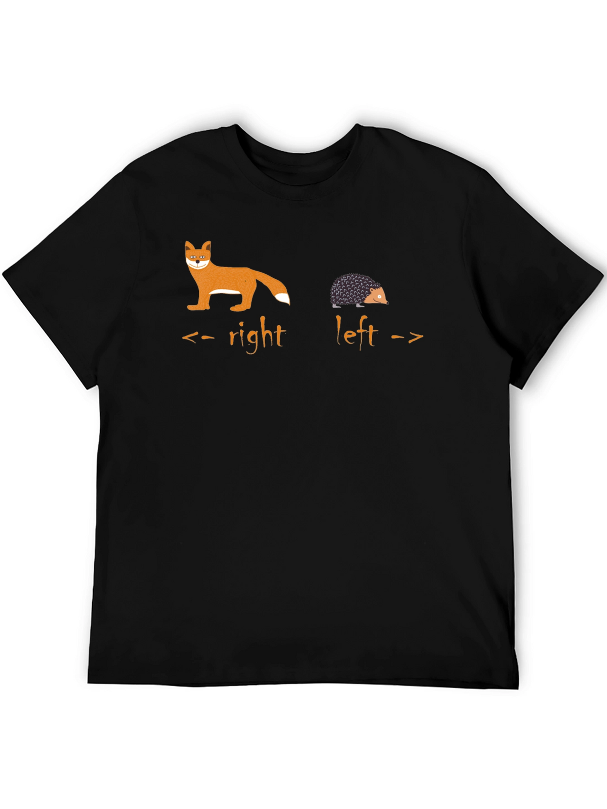 Fox Hedgehog Directional Graphic T-Shirt