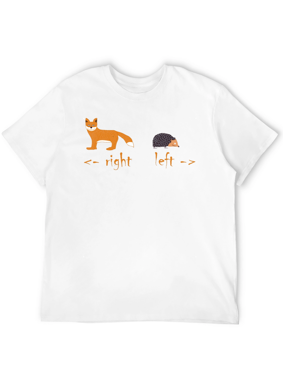 Fox Hedgehog Directional Graphic T-Shirt