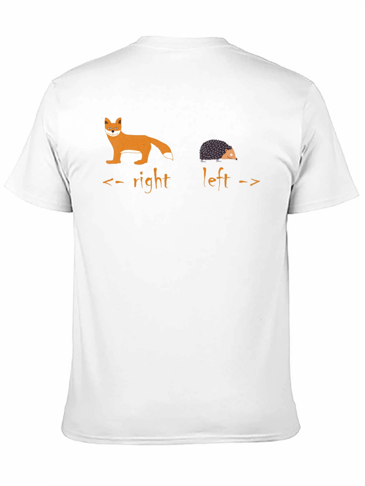Fox Hedgehog Directional Graphic T-Shirt