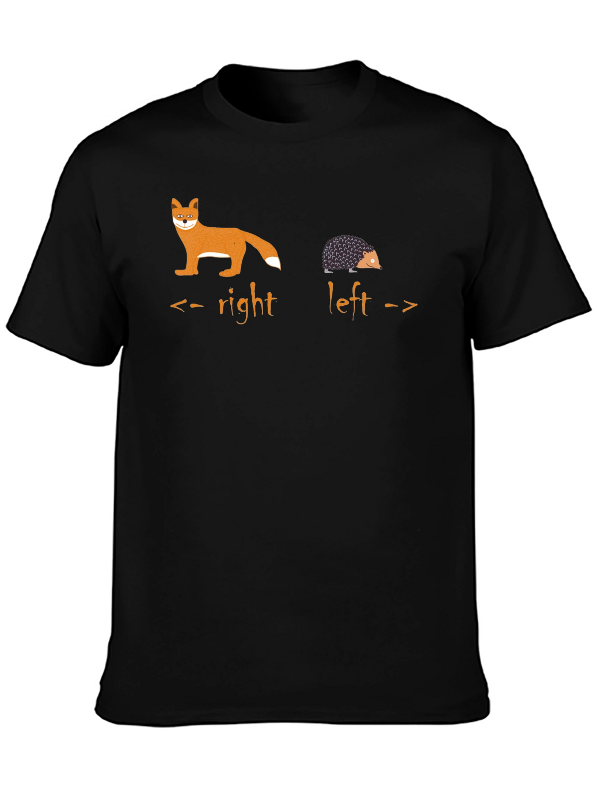 Fox Hedgehog Directional Graphic T-Shirt
