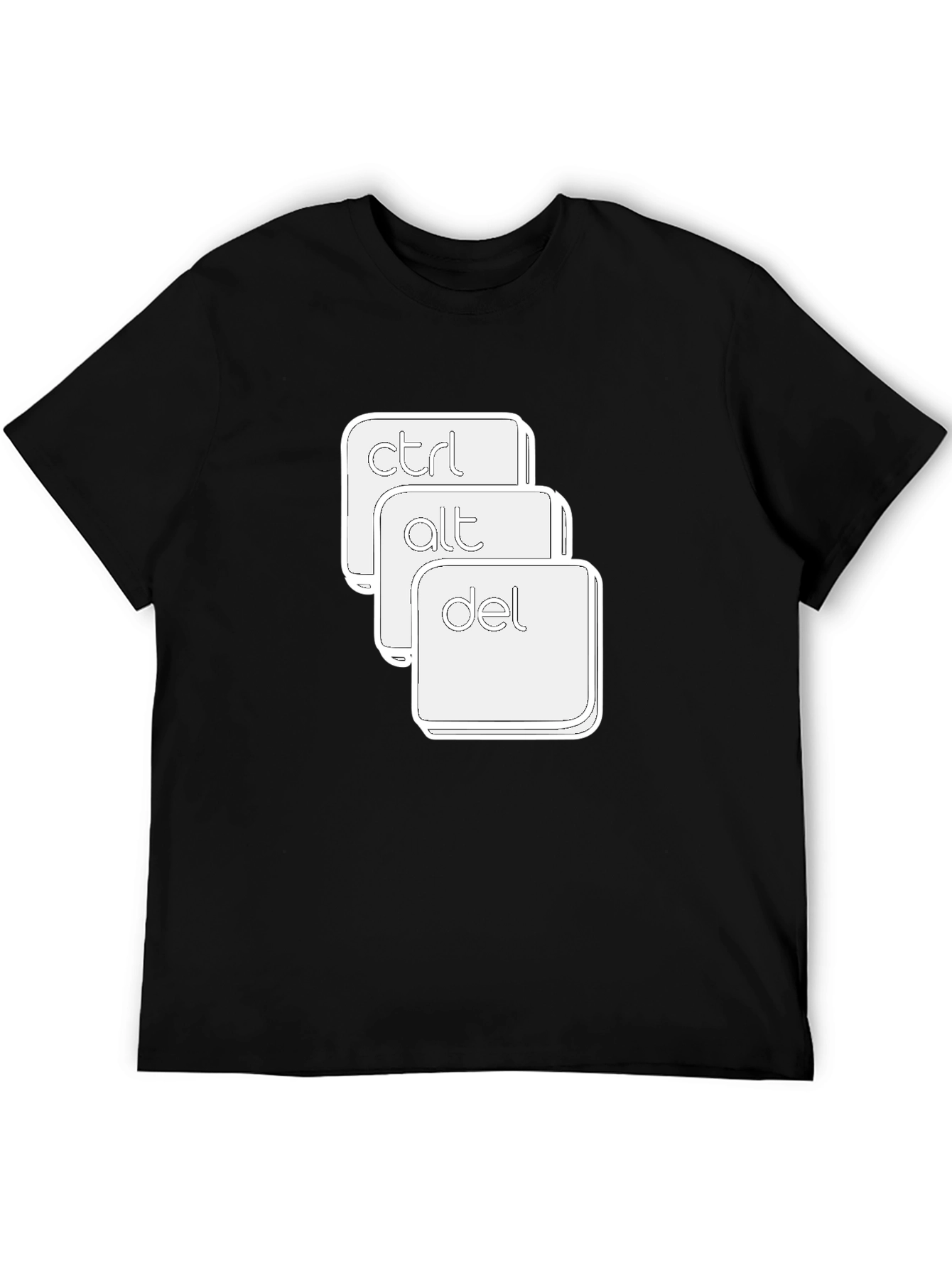 Ctrl Alt Del Graphic Tee - Black Cotton T-Shirt