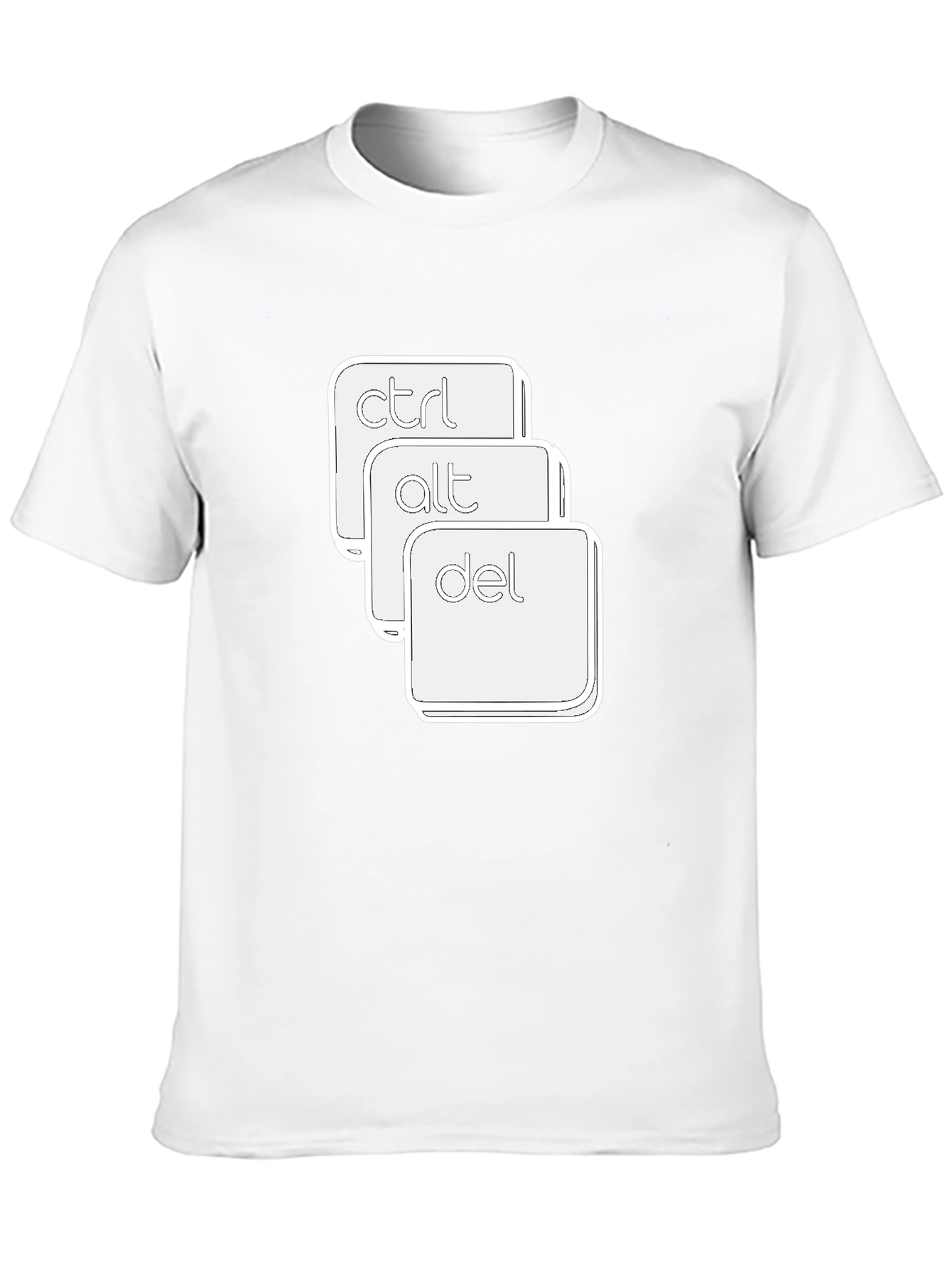 Ctrl Alt Del Graphic Tee - Black Cotton T-Shirt
