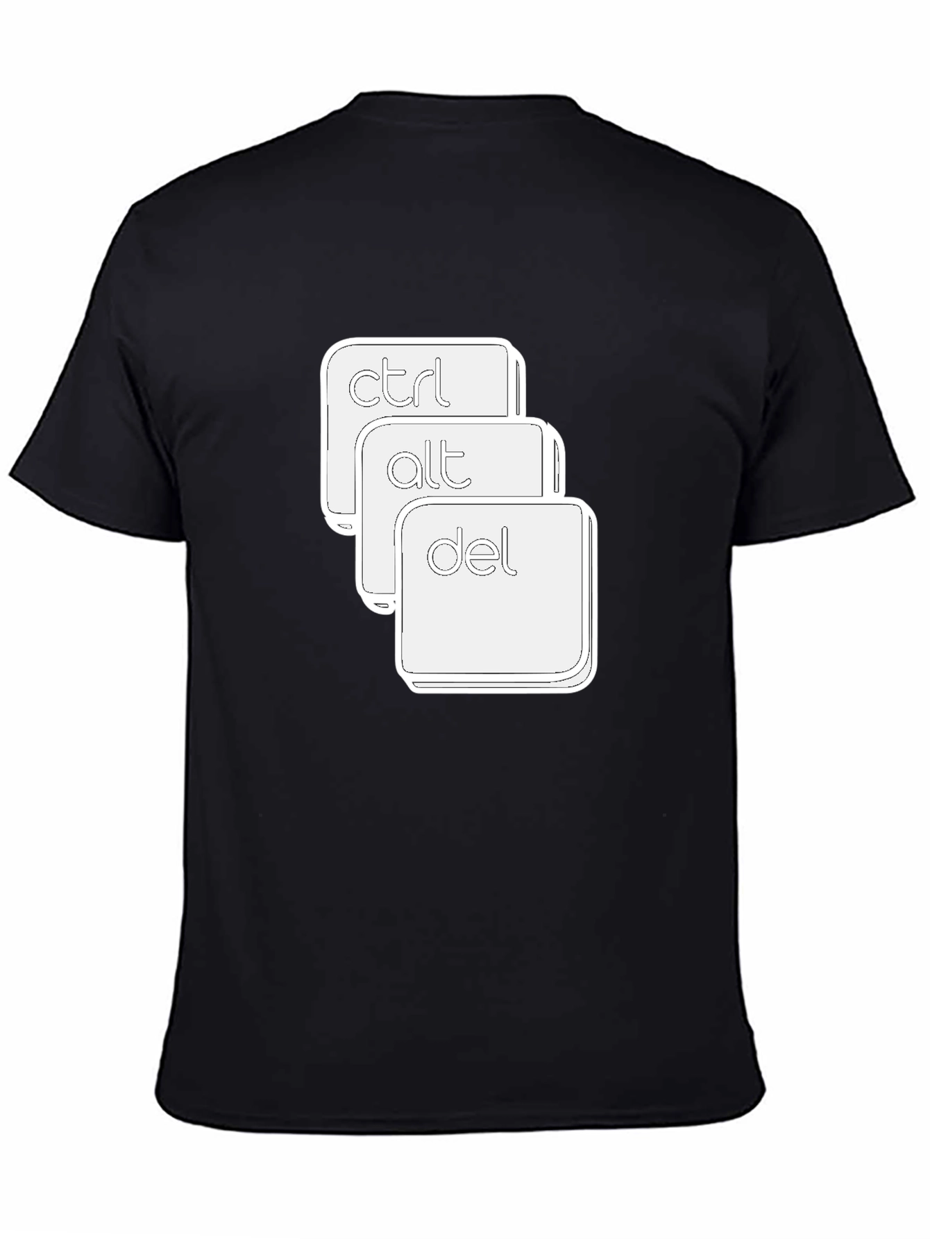 Ctrl Alt Del Graphic Tee - Black Cotton T-Shirt