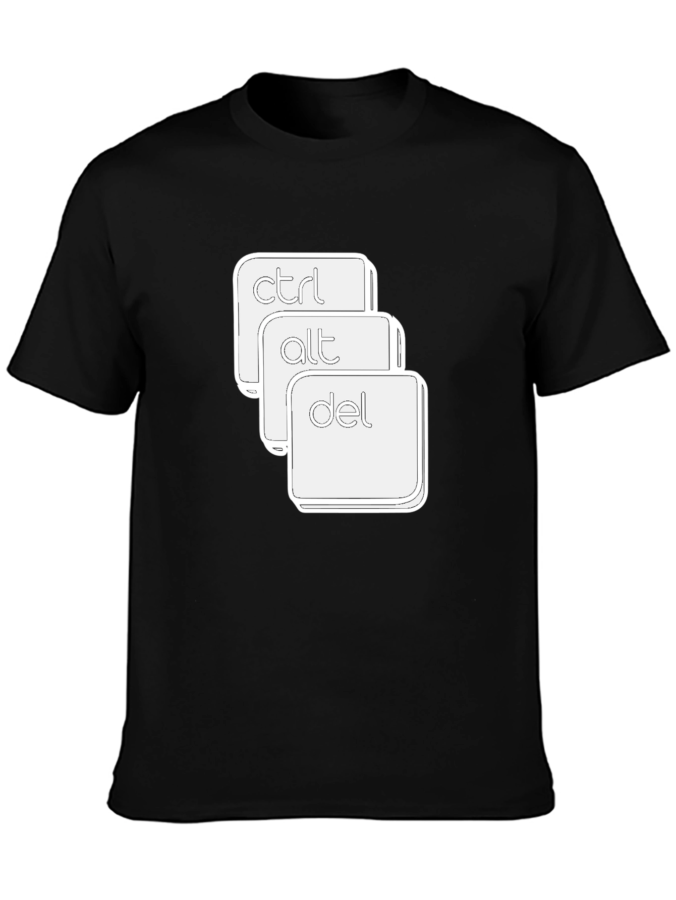 Ctrl Alt Del Graphic Tee - Black Cotton T-Shirt