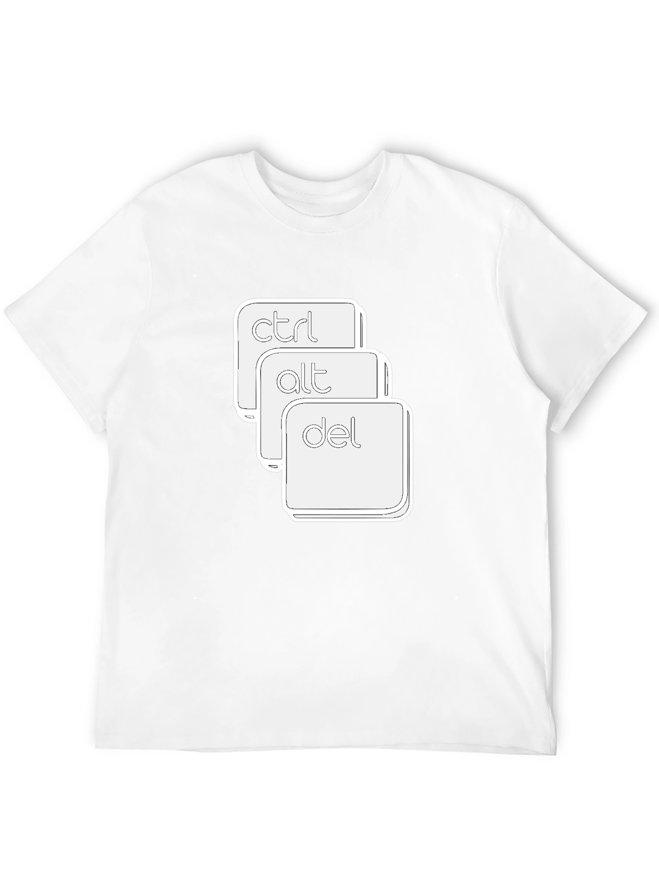 Ctrl Alt Del Graphic Tee - Black Cotton T-Shirt
