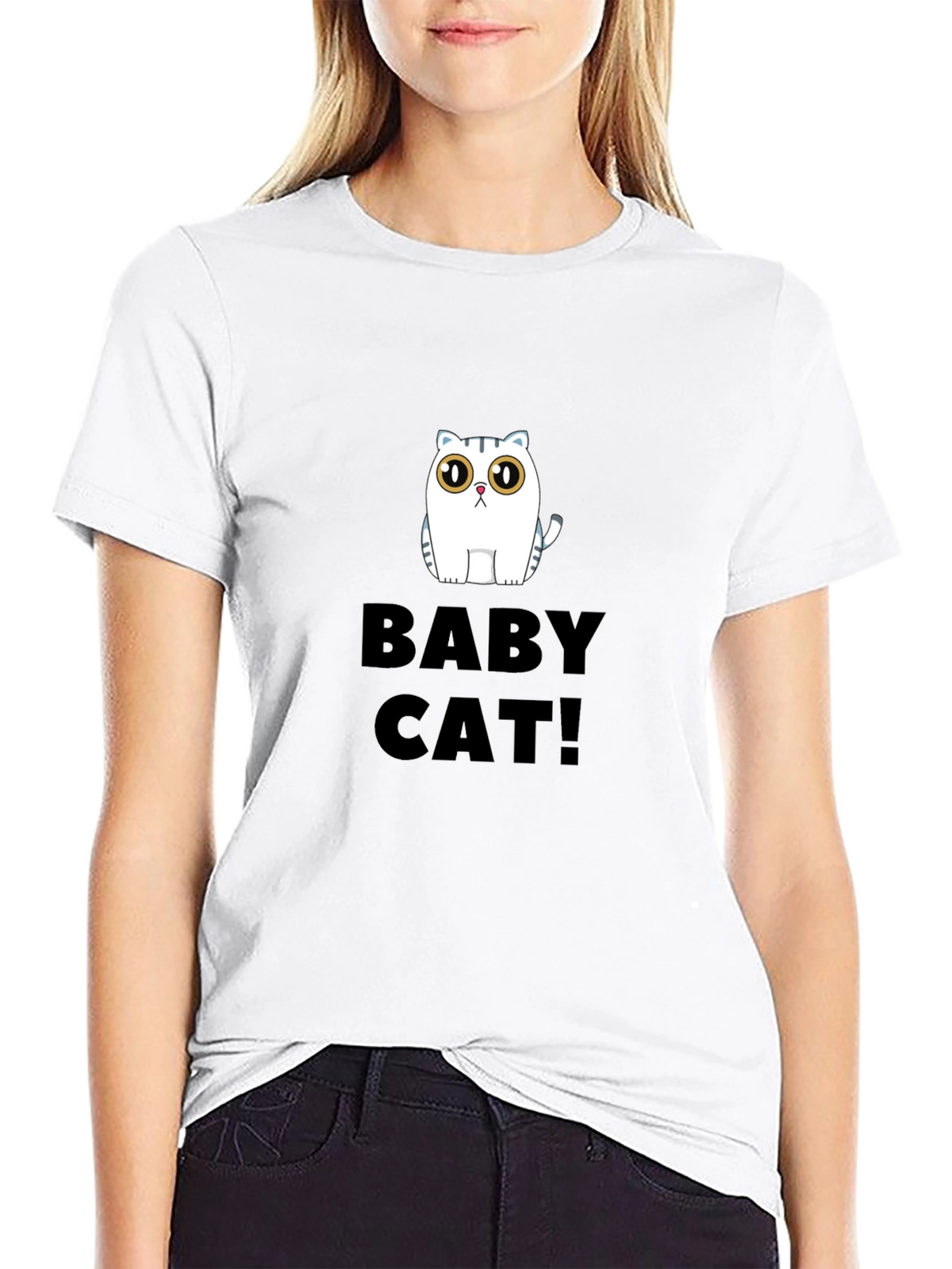 Baby Cat Black Graphic Tee