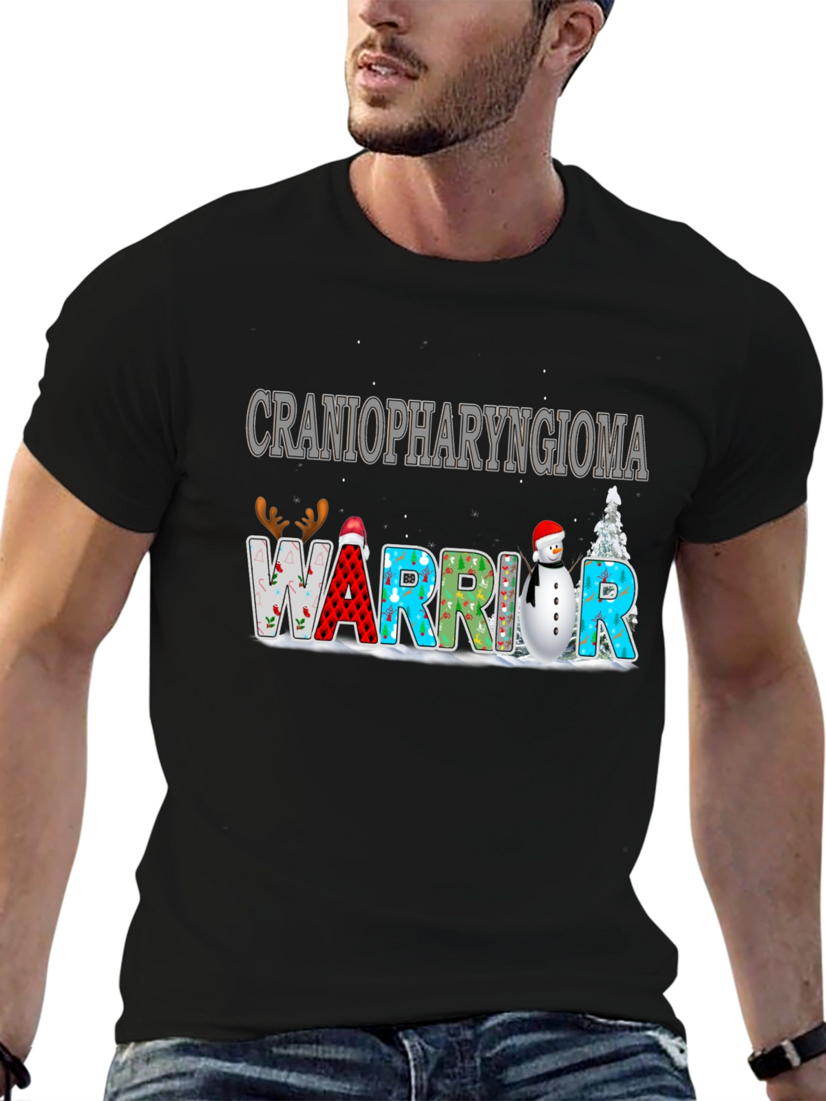Craniopharyngioma Warrior Christmas T-Shirt