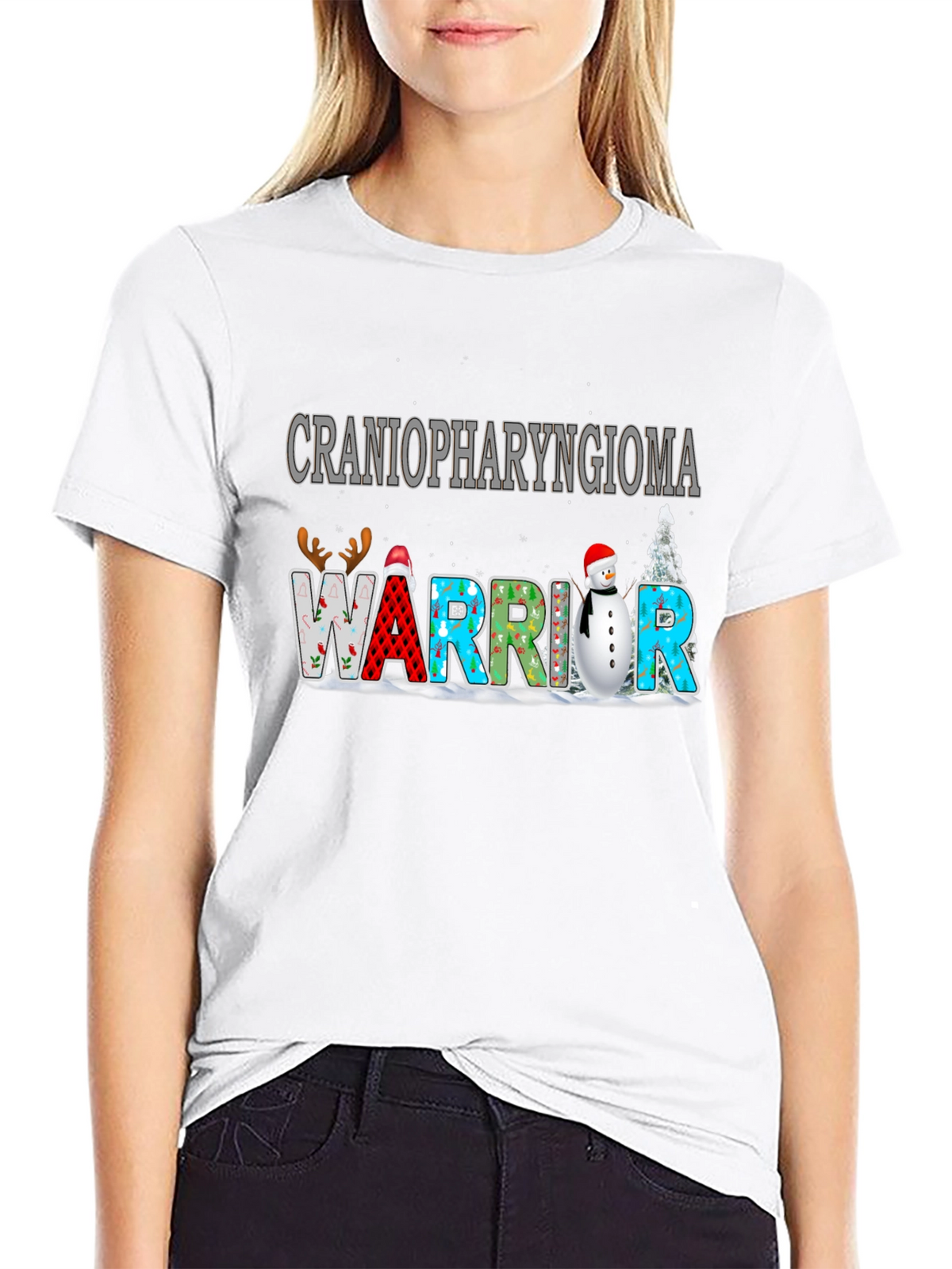 Craniopharyngioma Warrior Christmas T-Shirt