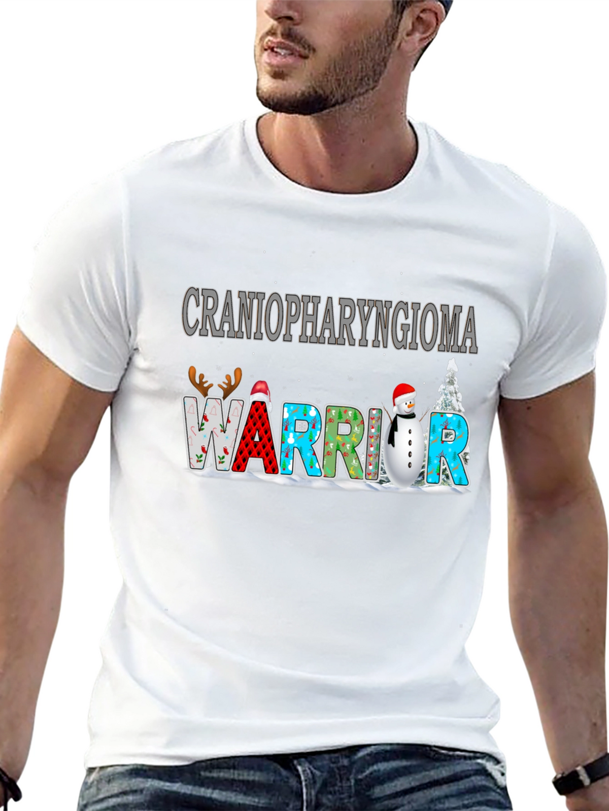 Craniopharyngioma Warrior Christmas T-Shirt