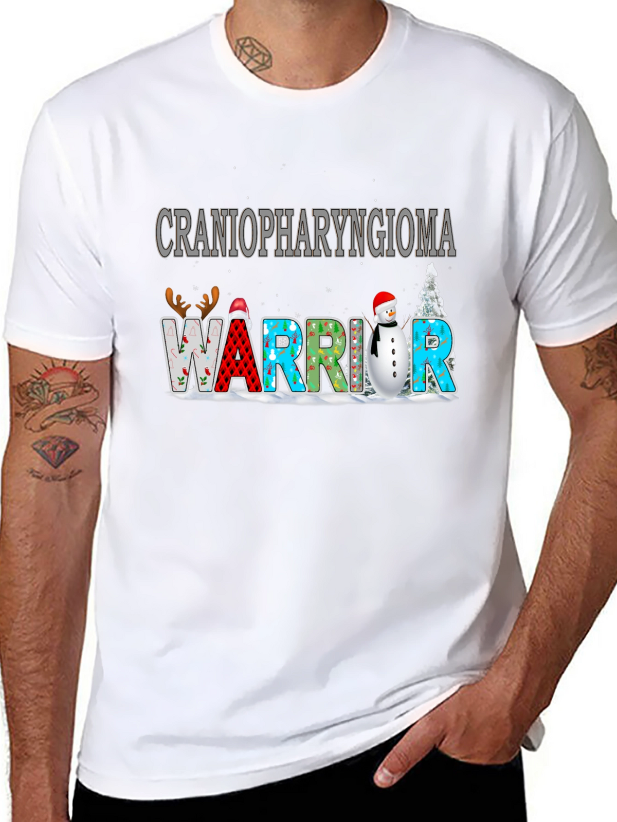 Craniopharyngioma Warrior Christmas T-Shirt