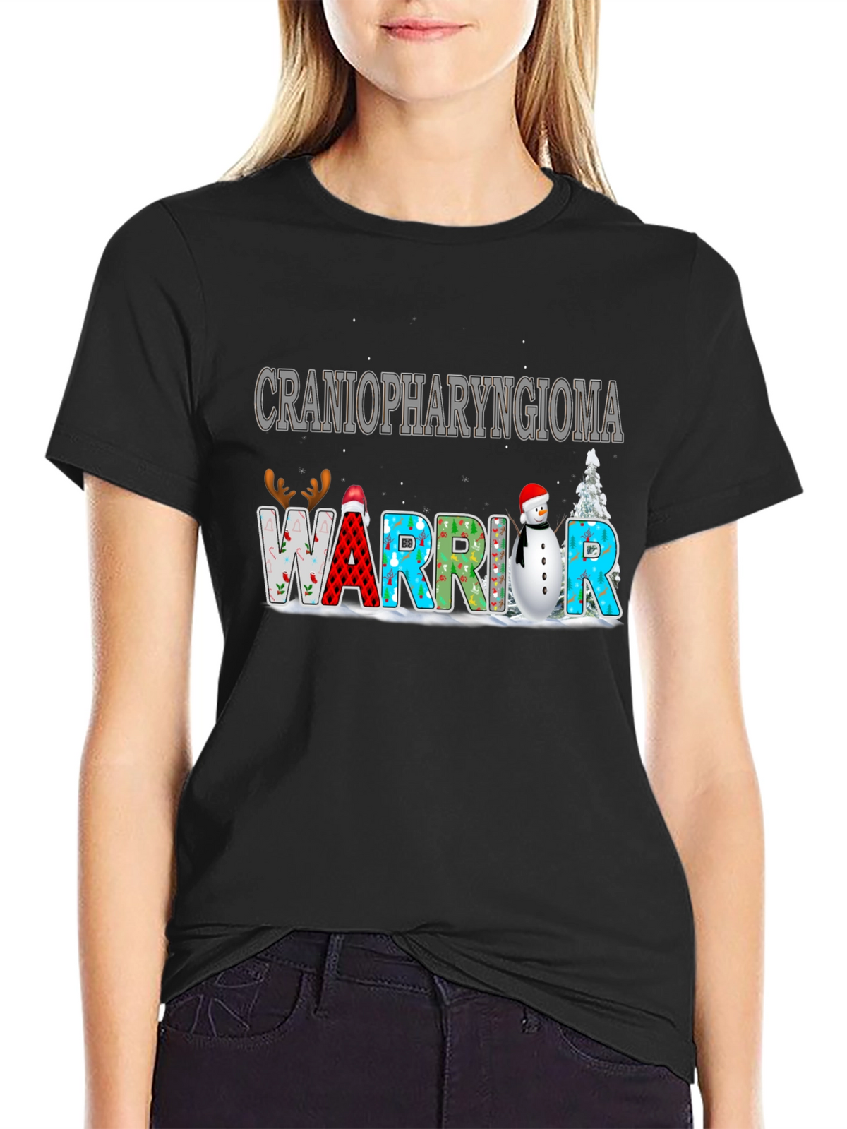 Craniopharyngioma Warrior Christmas T-Shirt