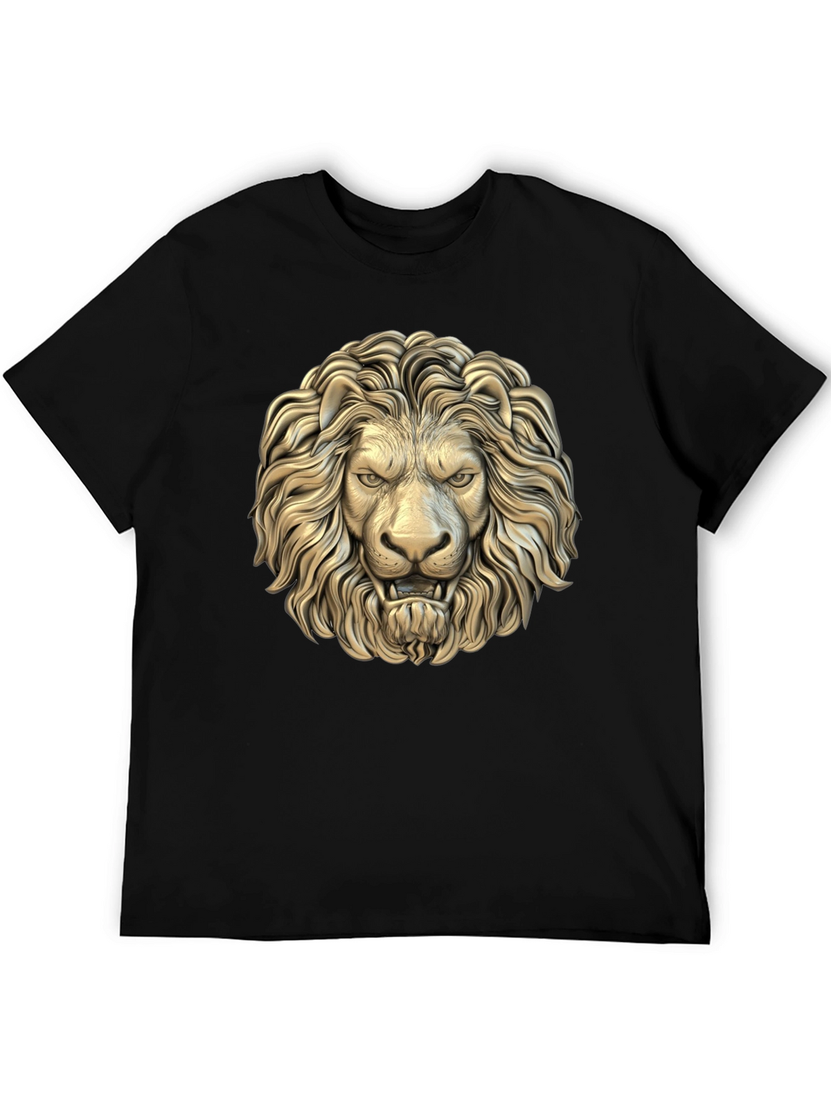 Lion Head Graphic Black T-Shirt