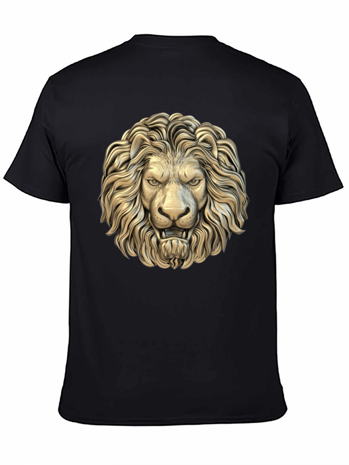 Lion Head Graphic Black T-Shirt