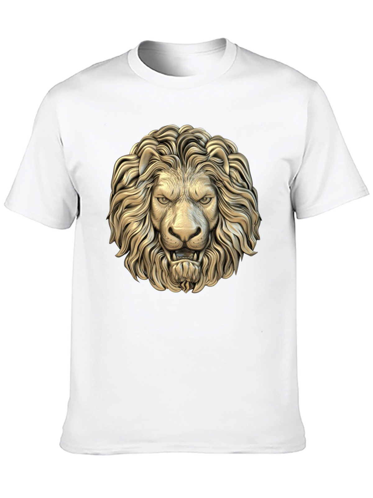 Lion Head Graphic Black T-Shirt