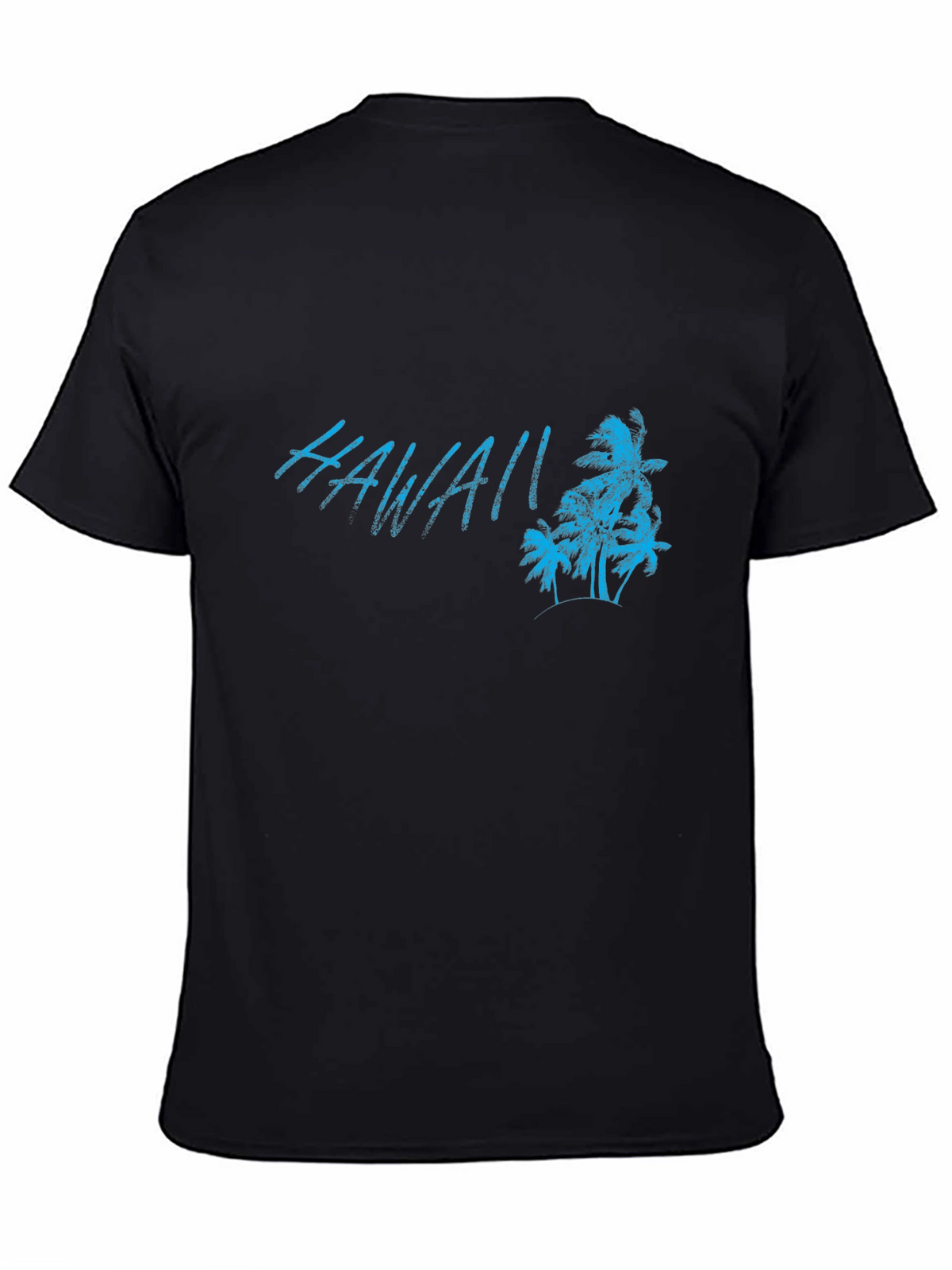 Hawaii Palm Tree Graphic Black T-Shirt