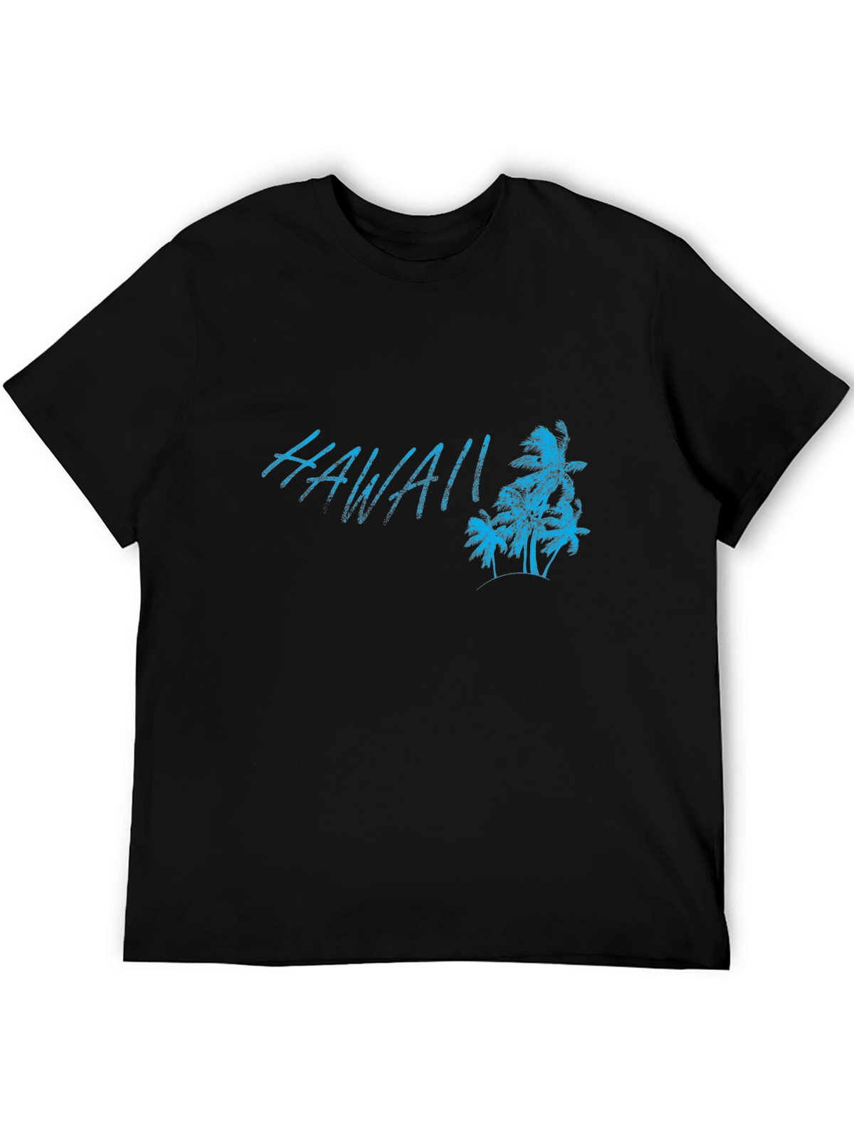 Hawaii Palm Tree Graphic Black T-Shirt