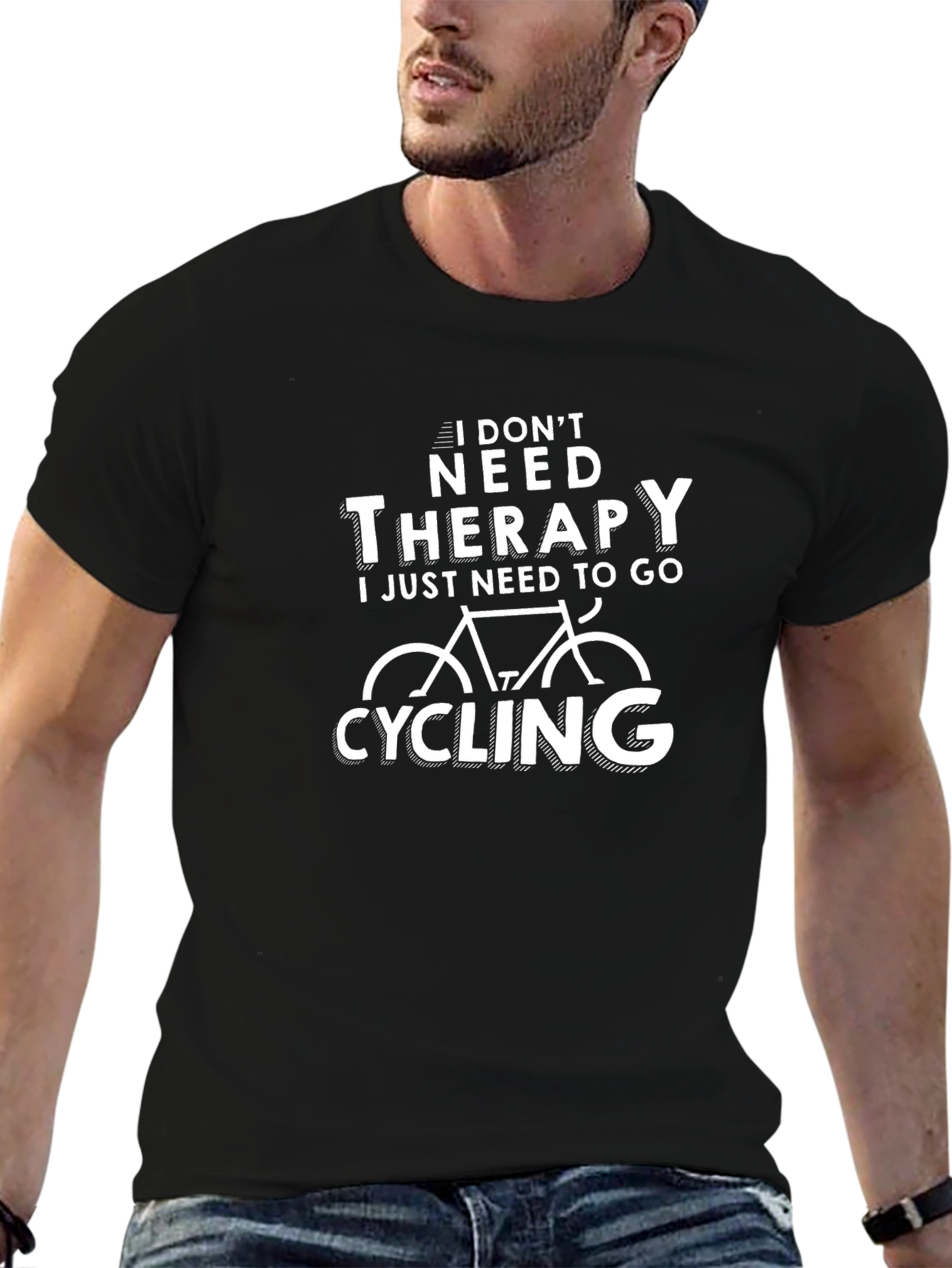Cycling Therapy Graphic Tee - Black