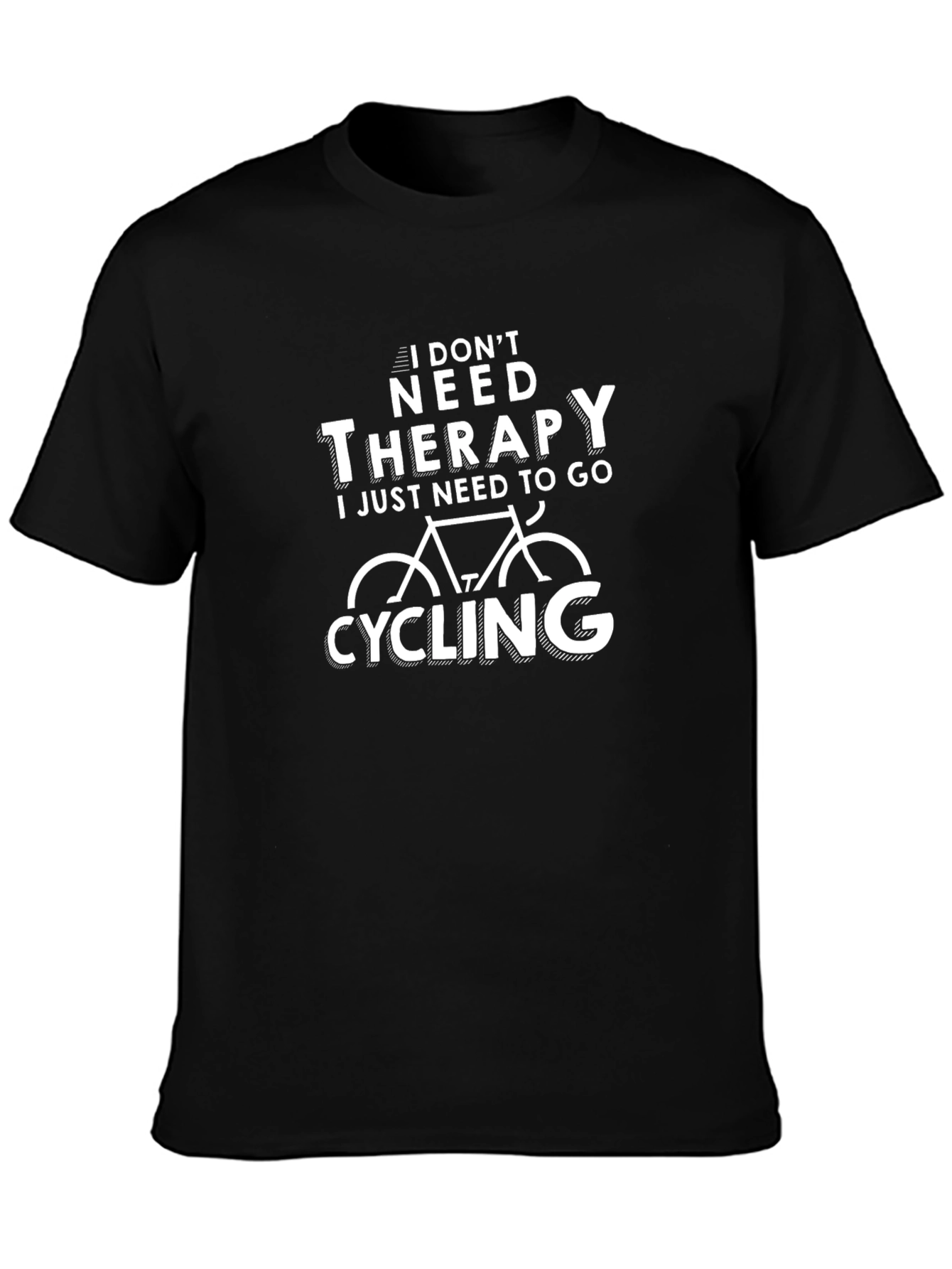Cycling Therapy Graphic Tee - Black