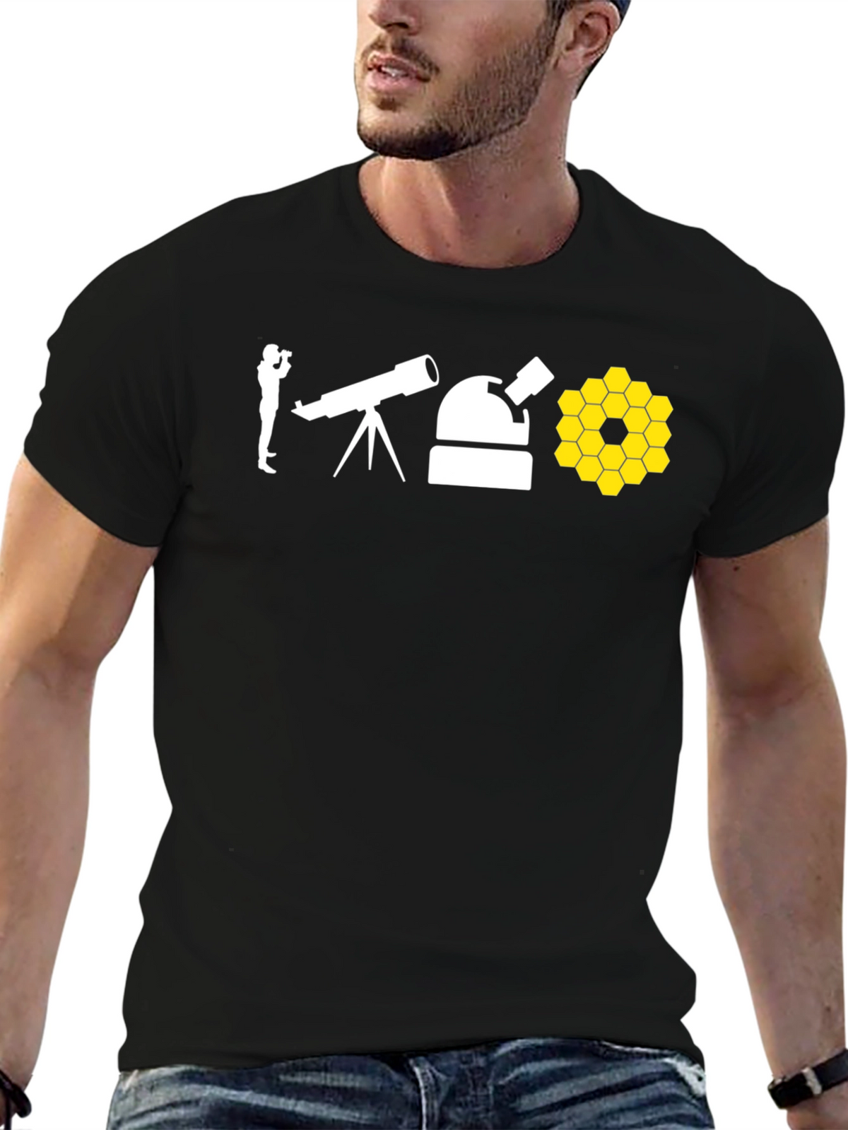 Telescope T-Shirt: Space Observation Graphic Tee
