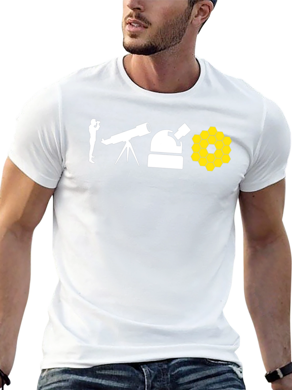 Telescope T-Shirt: Space Observation Graphic Tee