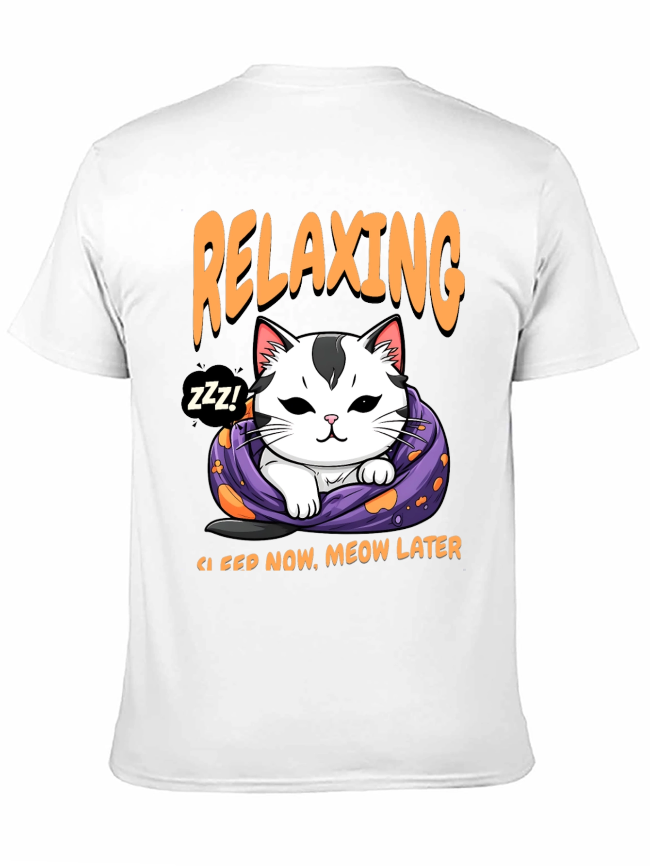 Relaxing Cat T-Shirt - Sleep Now Meow Later!