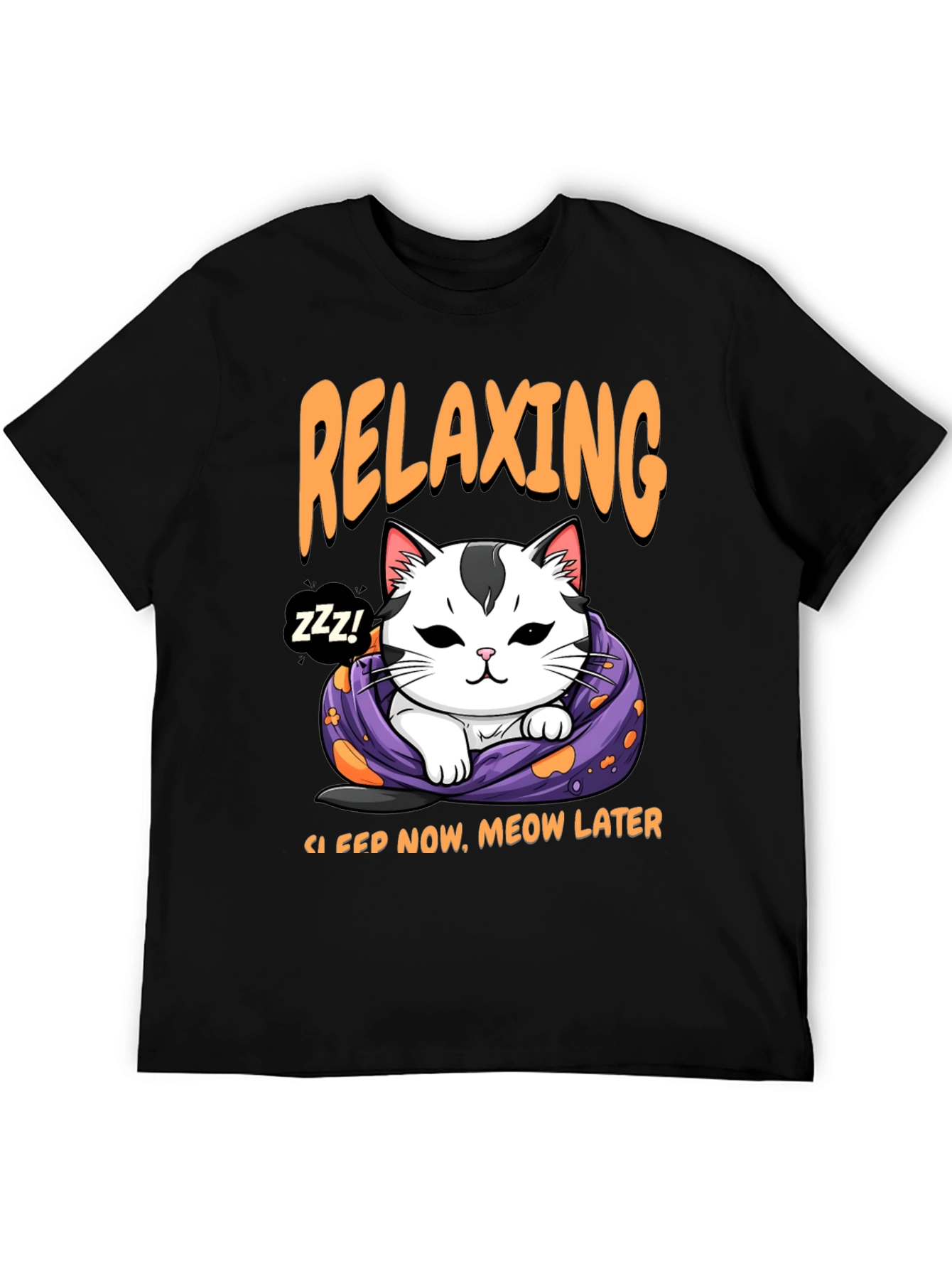 Relaxing Cat T-Shirt - Sleep Now Meow Later!