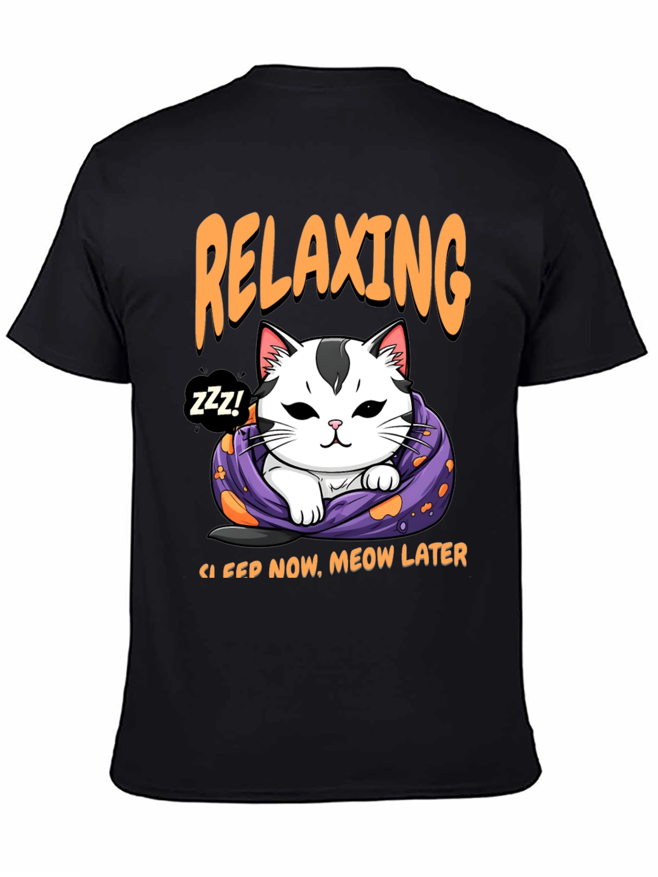 Relaxing Cat T-Shirt - Sleep Now Meow Later!