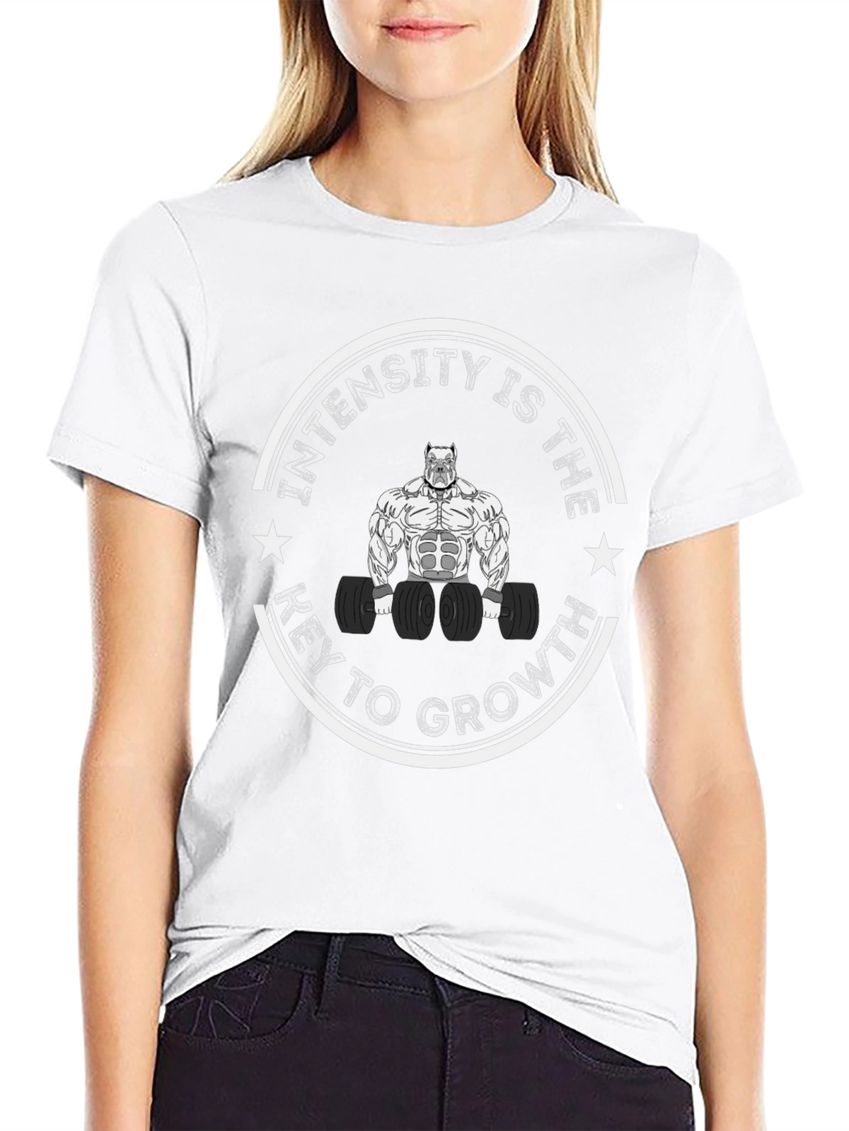 Intensity is Key to Growth Black Graphic Tee