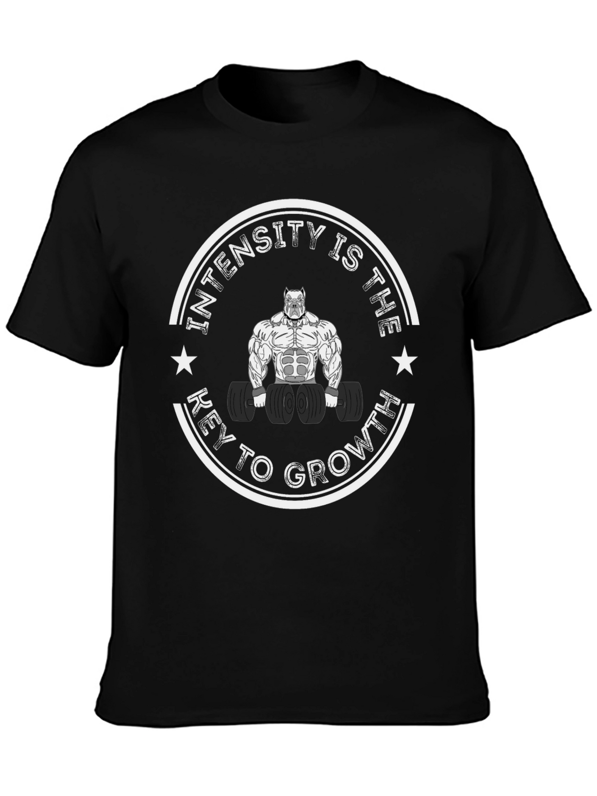 Intensity is Key to Growth Black Graphic Tee