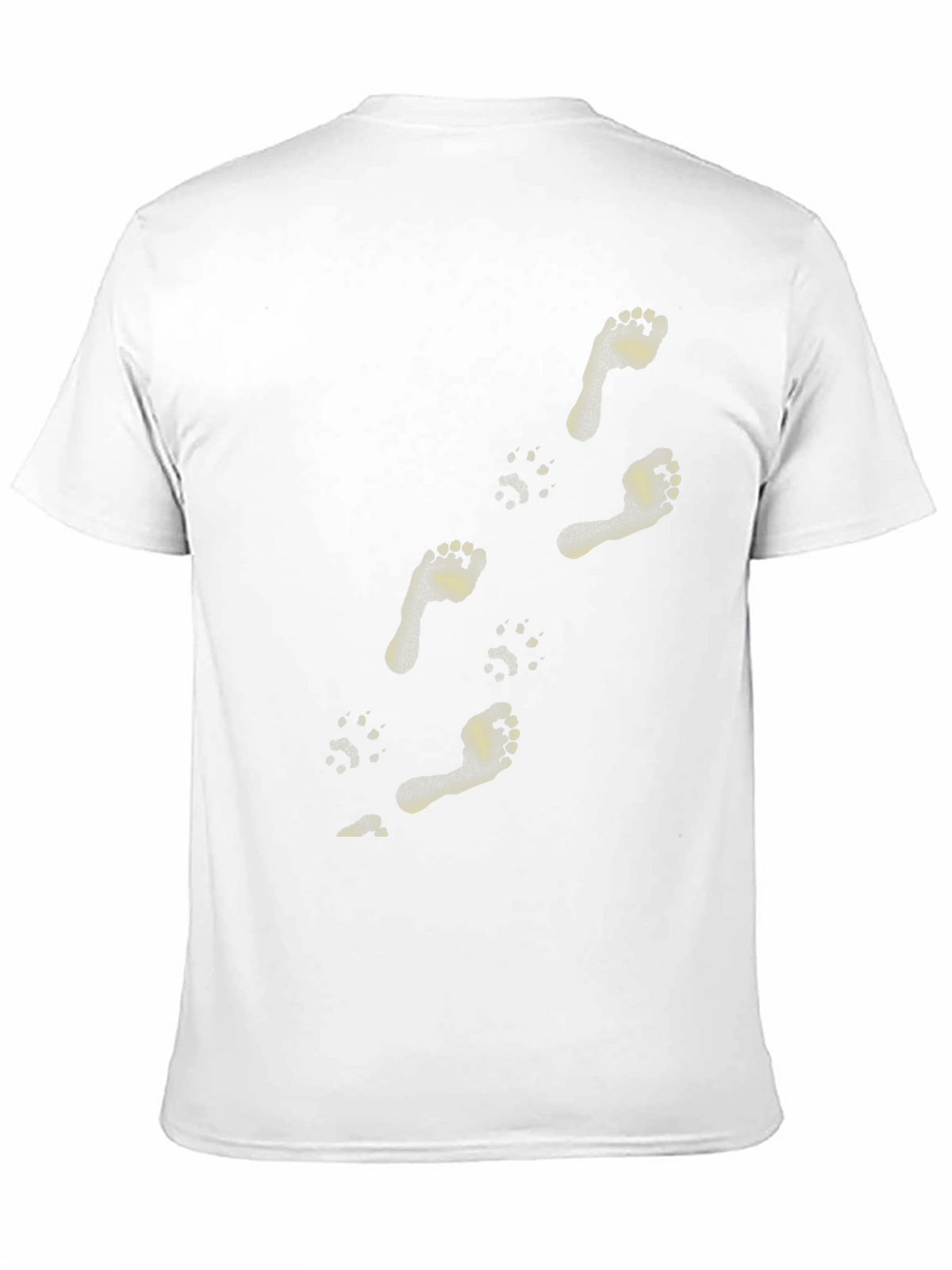 Footprint & Paw Print Tee - Unique Black T-Shirt