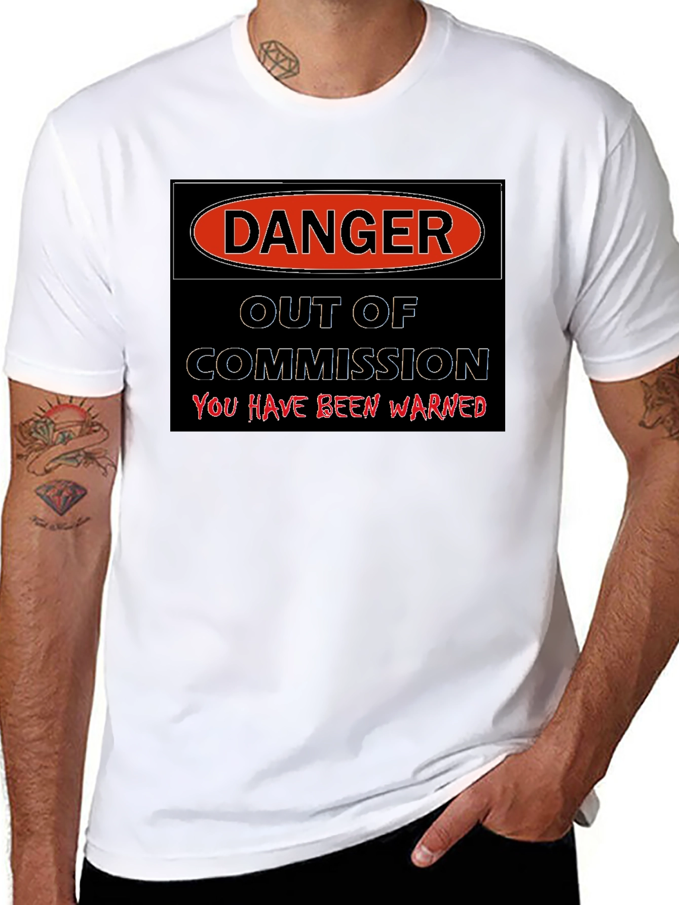 Danger Out of Commission Warning T-Shirt