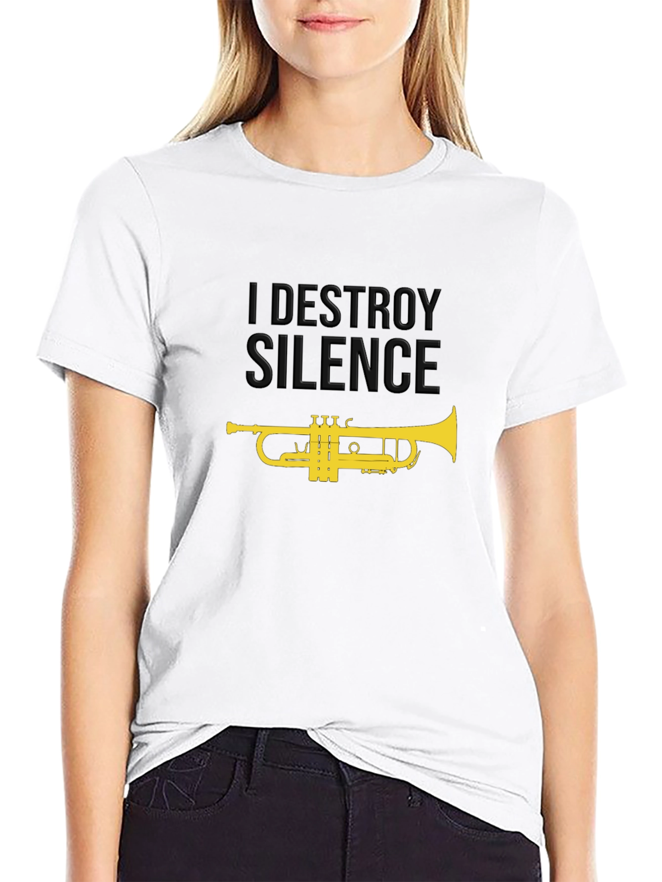 I Destroy Silence Trumpet Graphic Tee