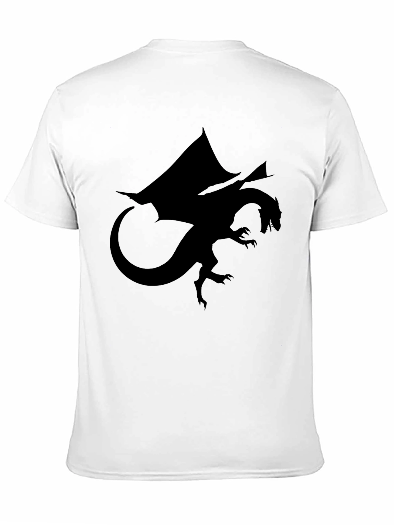 Dragon Silhouette Graphic Black T-Shirt