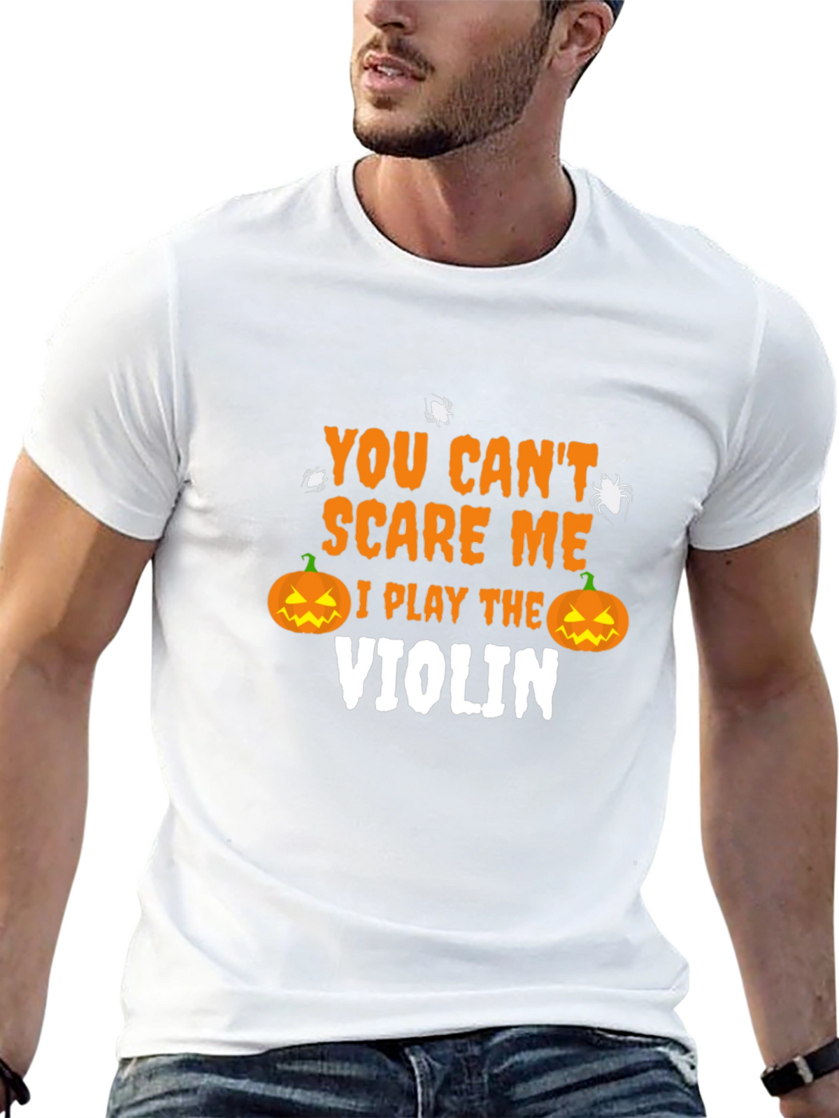 Halloween Violinist T-Shirt - You Cant Scare Me!