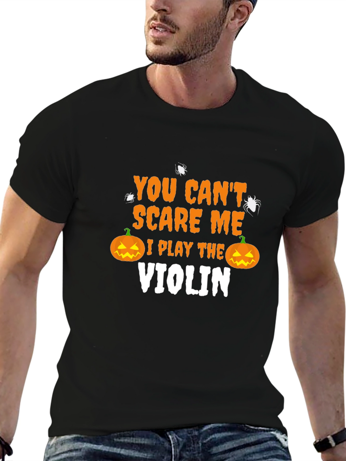 Halloween Violinist T-Shirt - You Cant Scare Me!