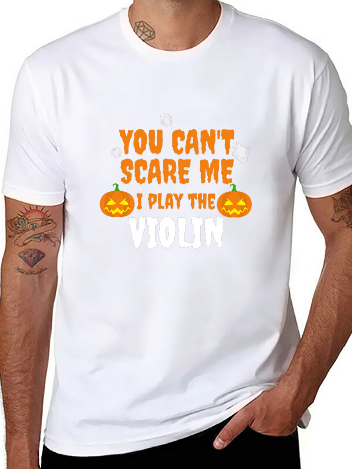 Halloween Violinist T-Shirt - You Cant Scare Me!
