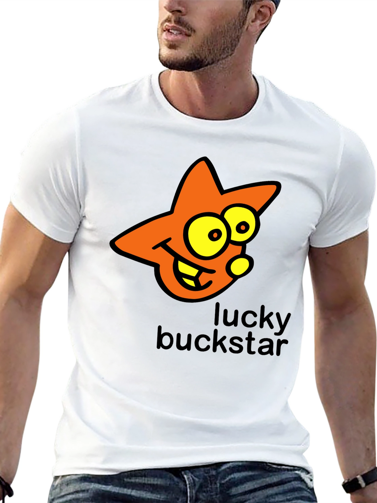 Lucky Buckstar Graphic Tee - Black