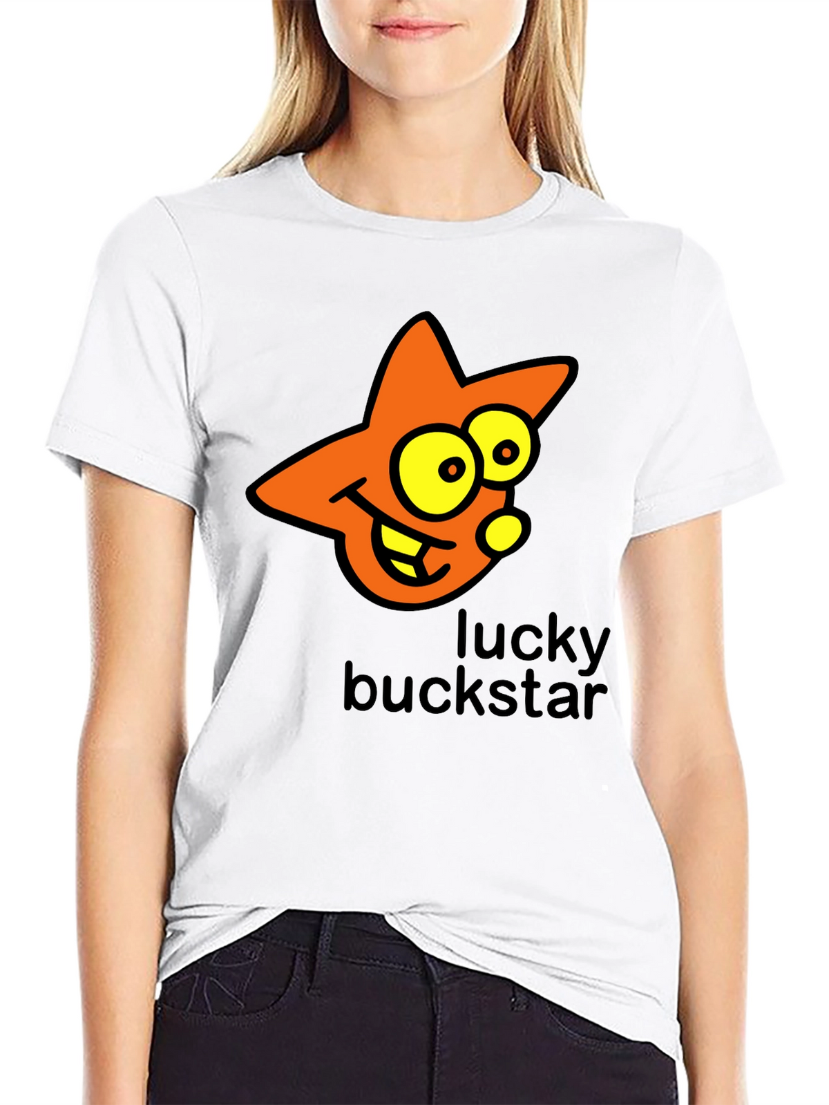 Lucky Buckstar Graphic Tee - Black