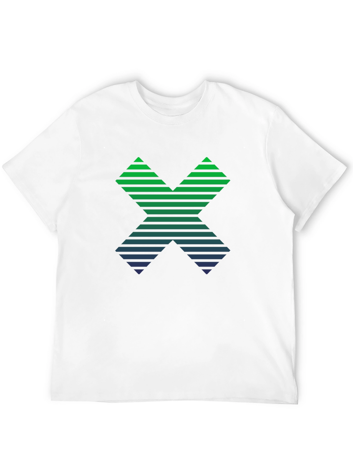 Gradient Striped X Graphic Tee