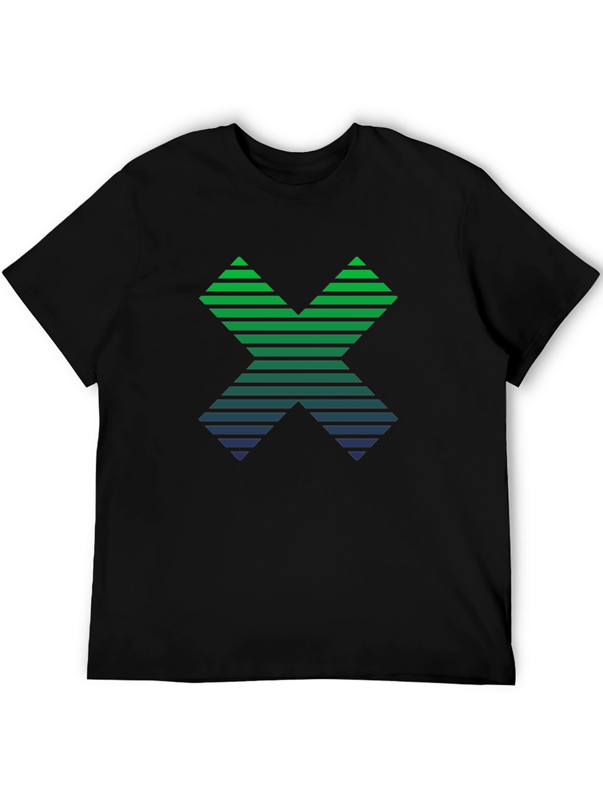 Gradient Striped X Graphic Tee