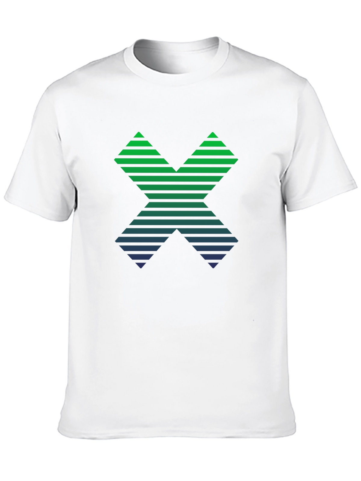 Gradient Striped X Graphic Tee