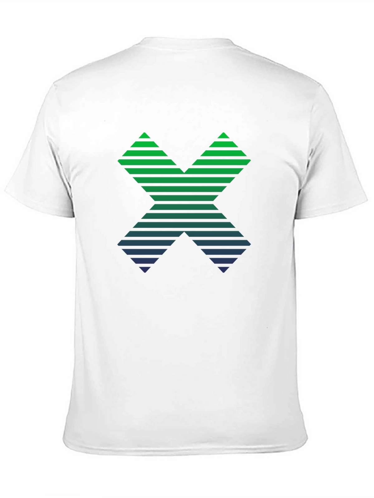 Gradient Striped X Graphic Tee